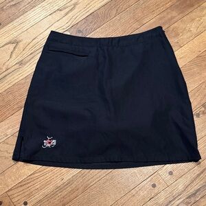 Patagonia Women's Black Skort with Bicycle Embroidery